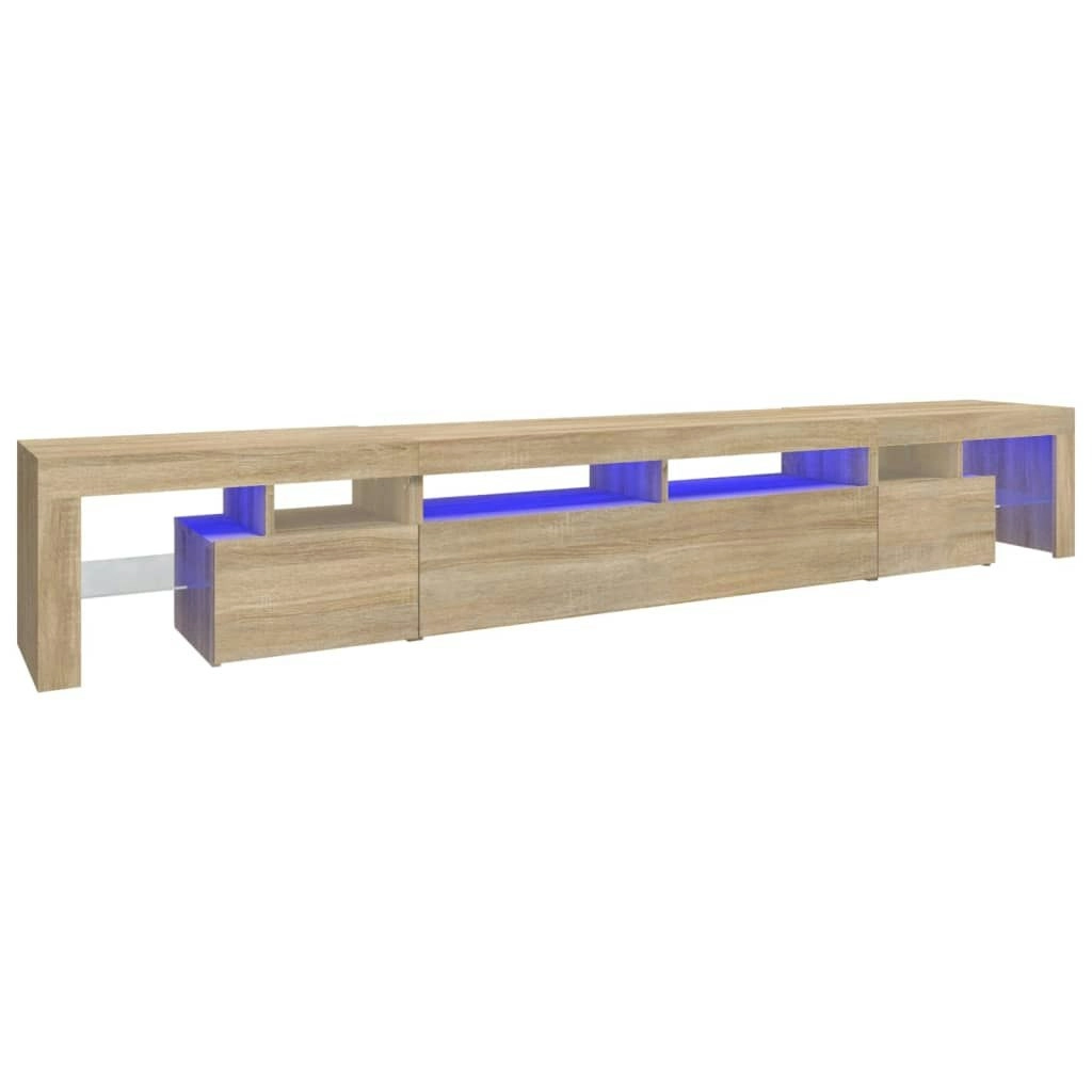 TV Cabinet with LED Lights Sonoma Oak 260x36.5x40 cm 3152780