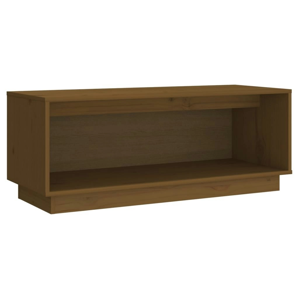 TV Cabinet Honey Brown 90x35x35 cm Solid Wood Pine 813832