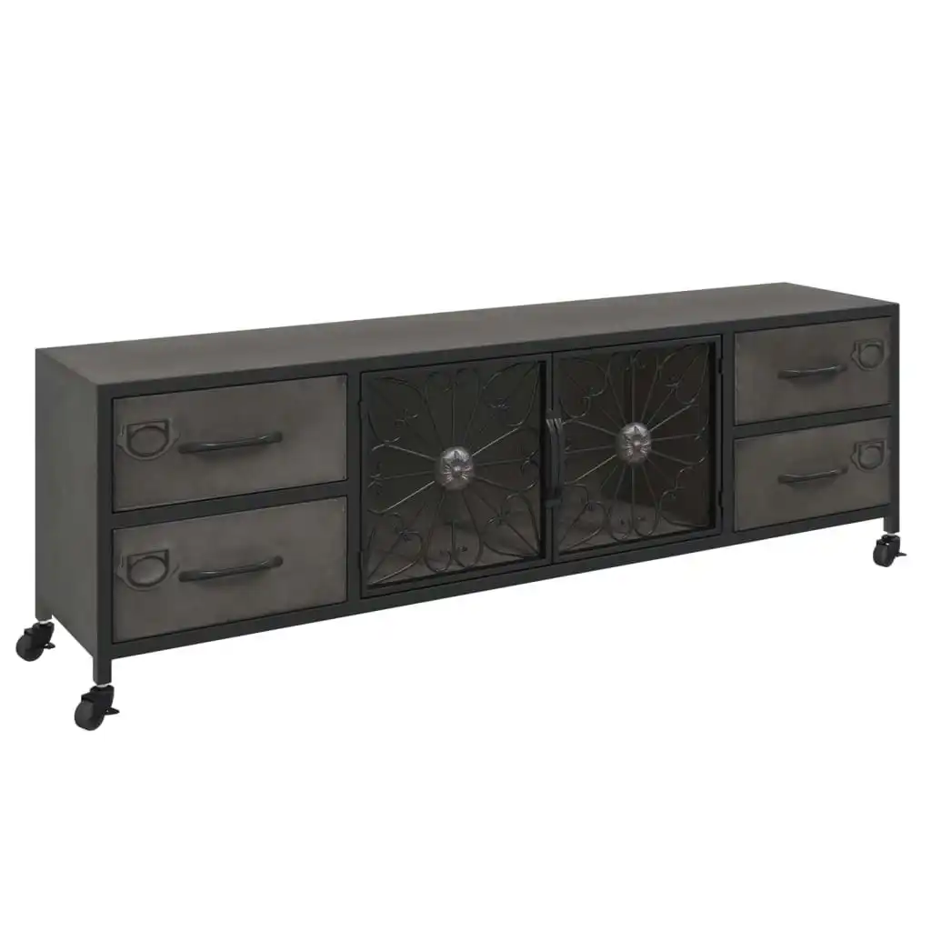 TV Cabinet Silver 110x30x40 cm Iron 340765