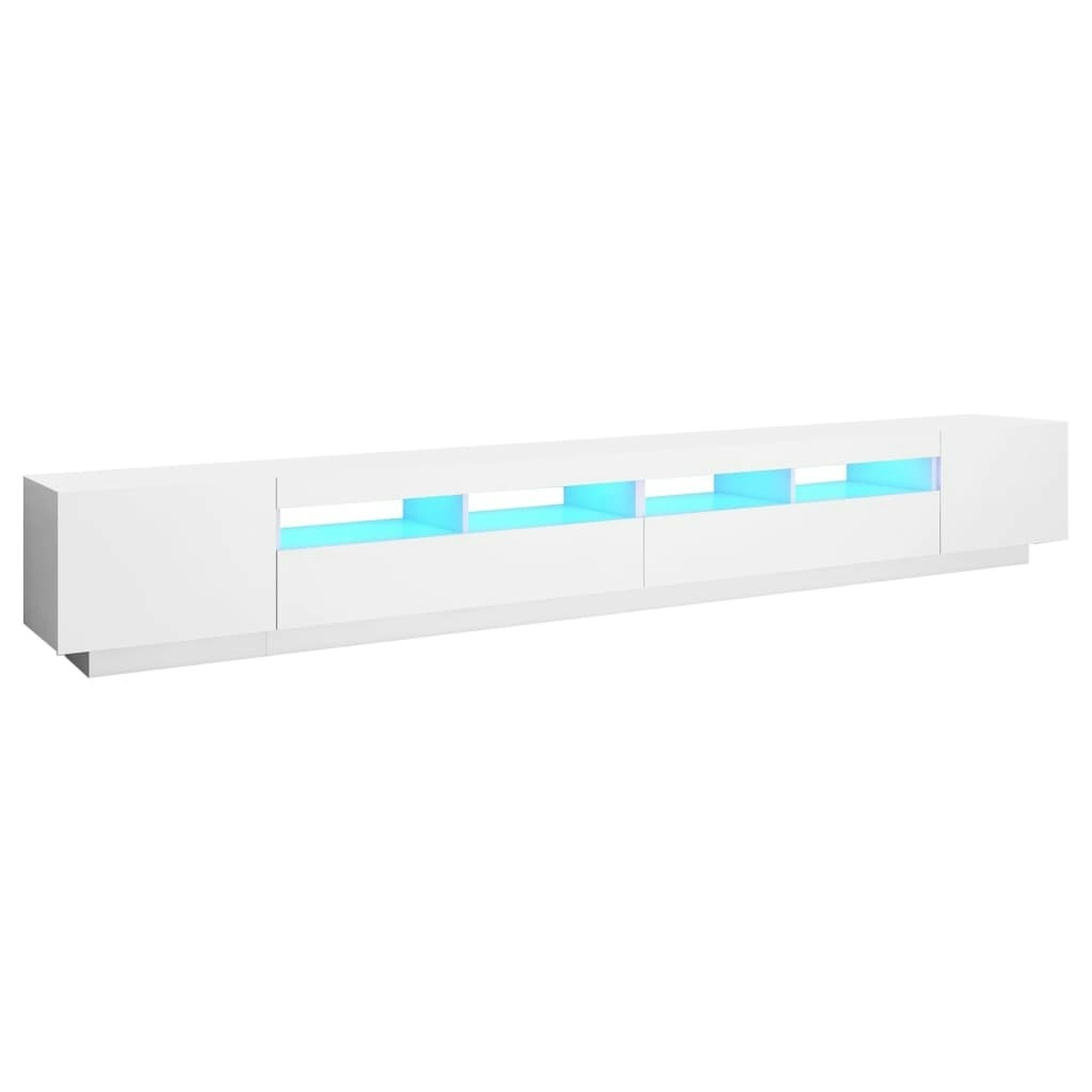 TV Cabinet with LED Lights White 300x35x40 cm 3081924