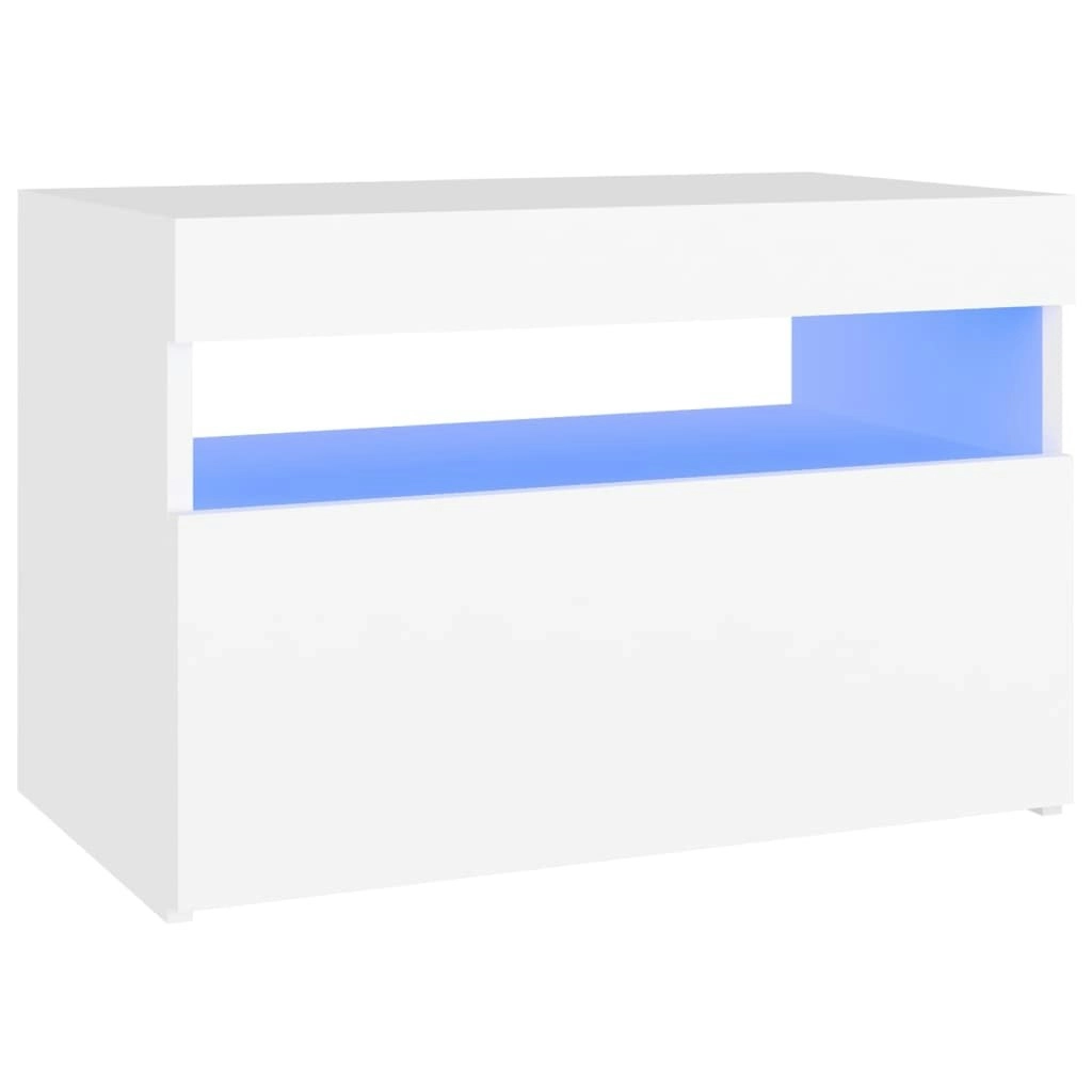 TV Cabinet with LED Lights White 60x35x40 cm 804409