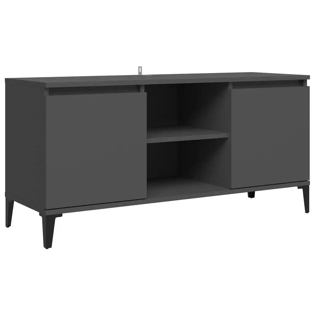 TV Cabinet with Metal Legs Grey 103.5x35x50 cm 805970