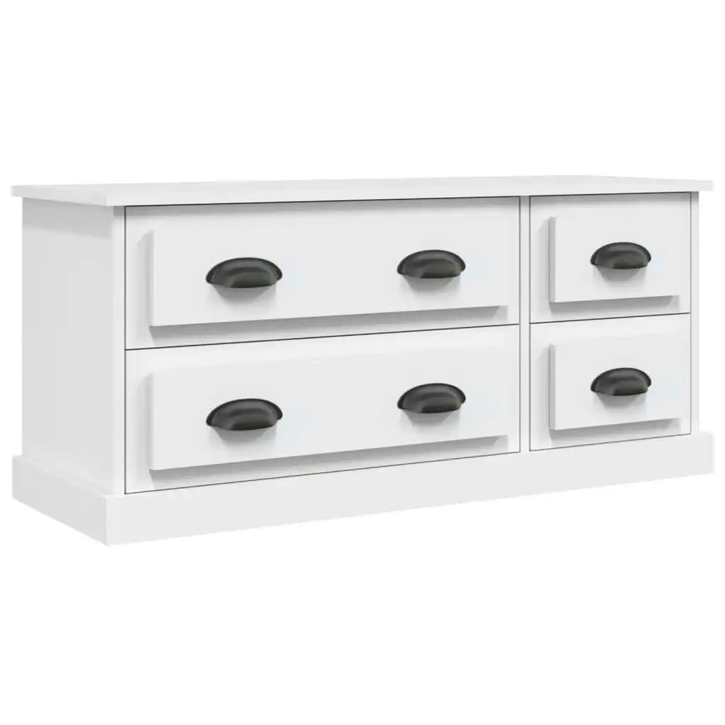 TV Cabinet White 100x35.5x45 cm Engineered Wood 816448