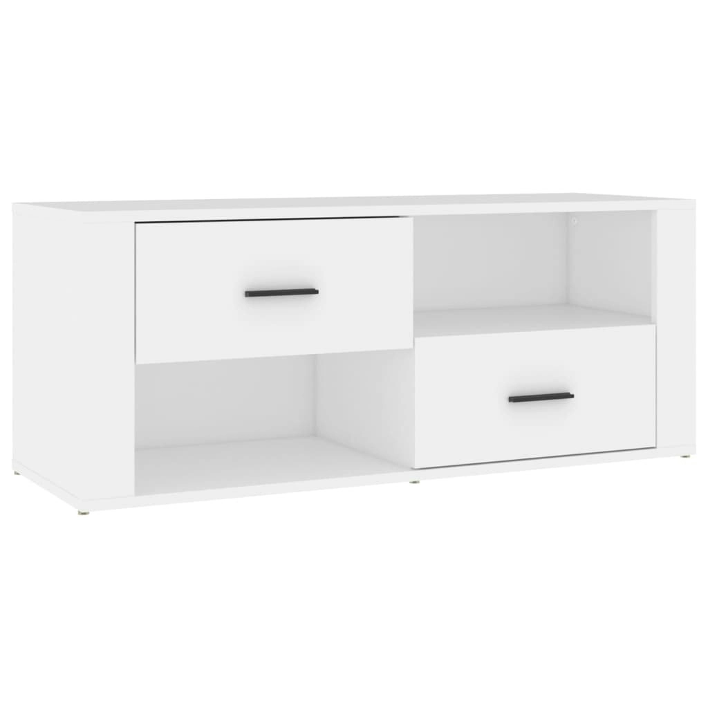 TV Cabinet White 100x35x40 cm Engineered Wood 823099