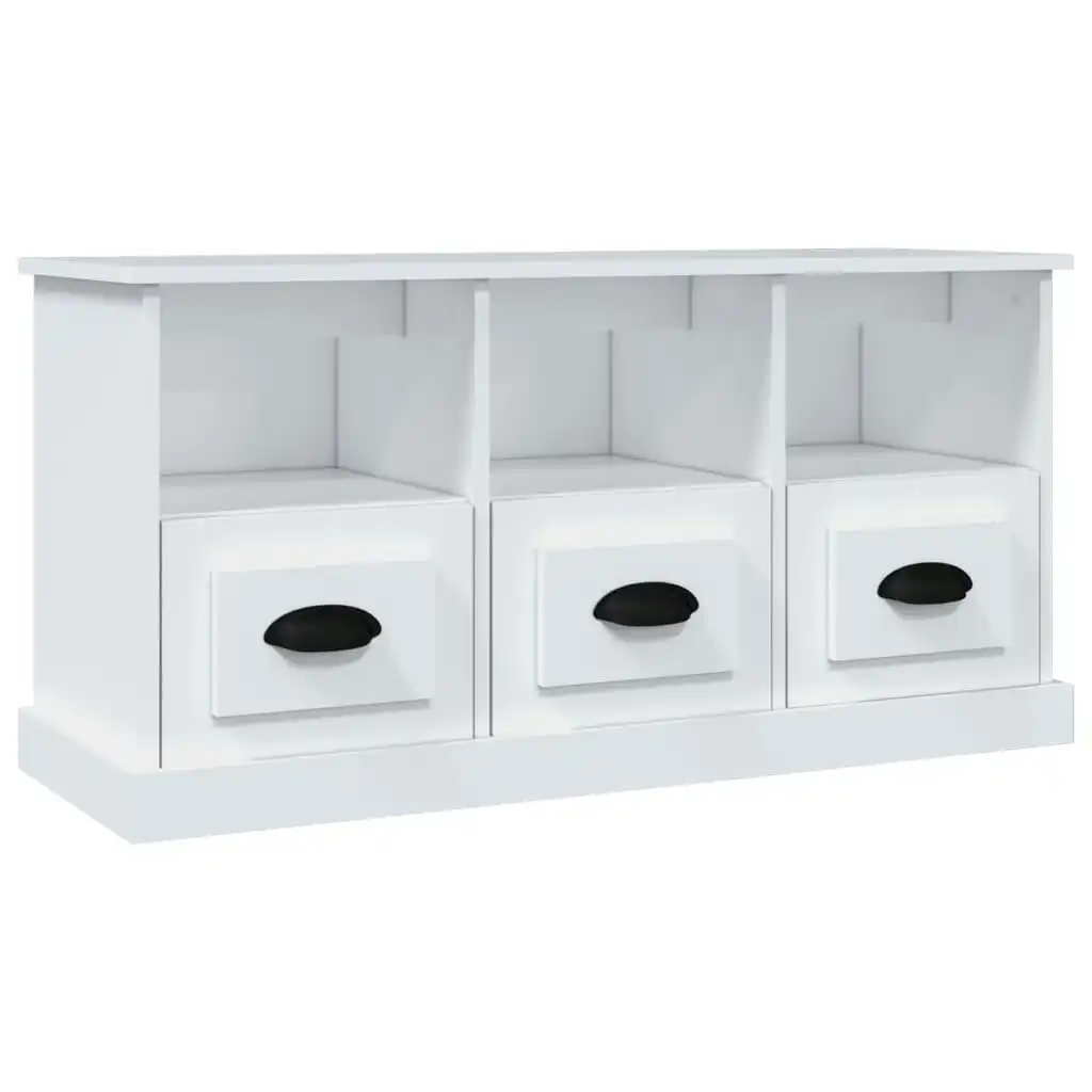 TV Cabinet White 100x35x50 cm Engineered Wood 816288