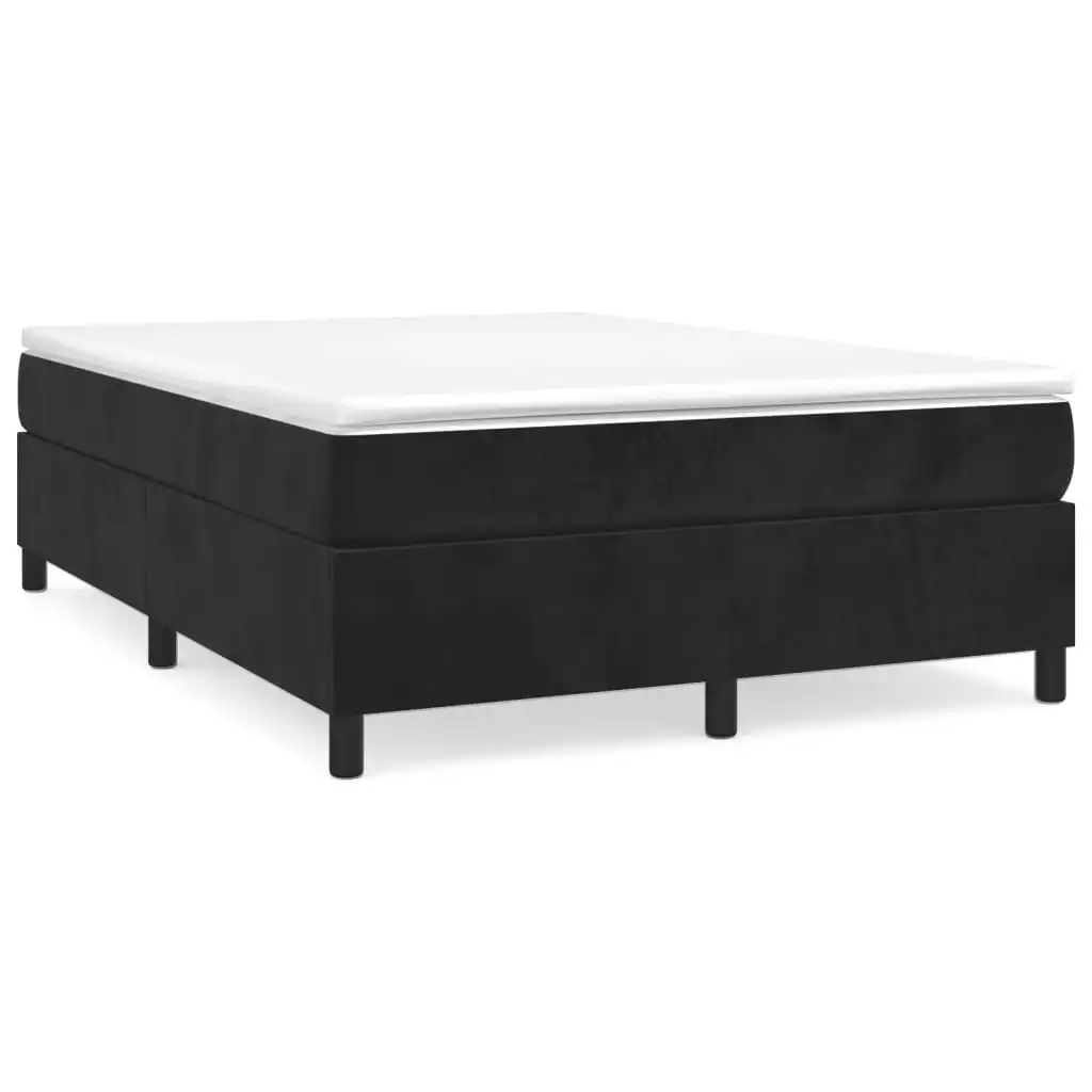 Bed Frame Black 153x203 cm Queen Size Velvet 3121155