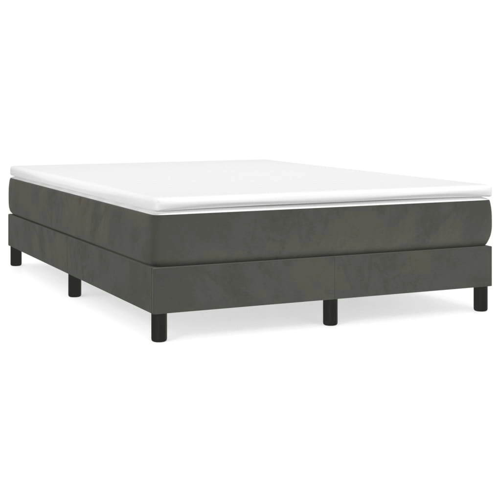 Bed Frame without Mattress Dark Grey Queen Velvet 3120806