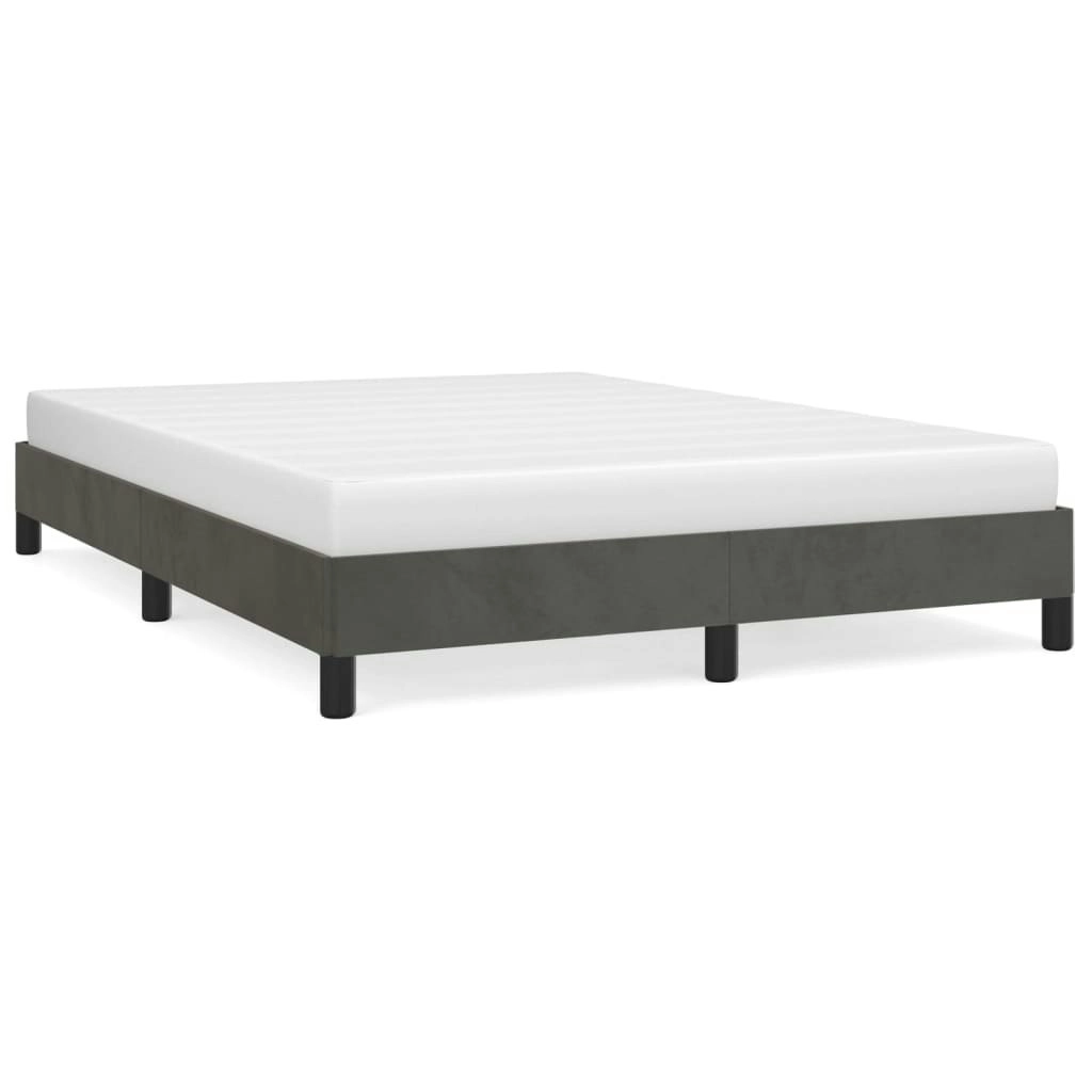 Bed Frame without Mattress Dark Grey 152x203 cm Queen Velvet 347010