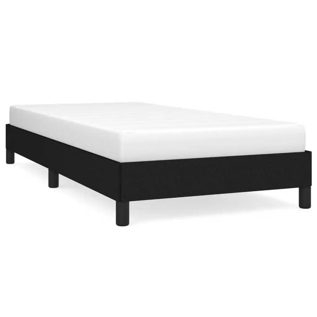 Bed Frame Black 106x203 cm King Single Size Fabric 355754