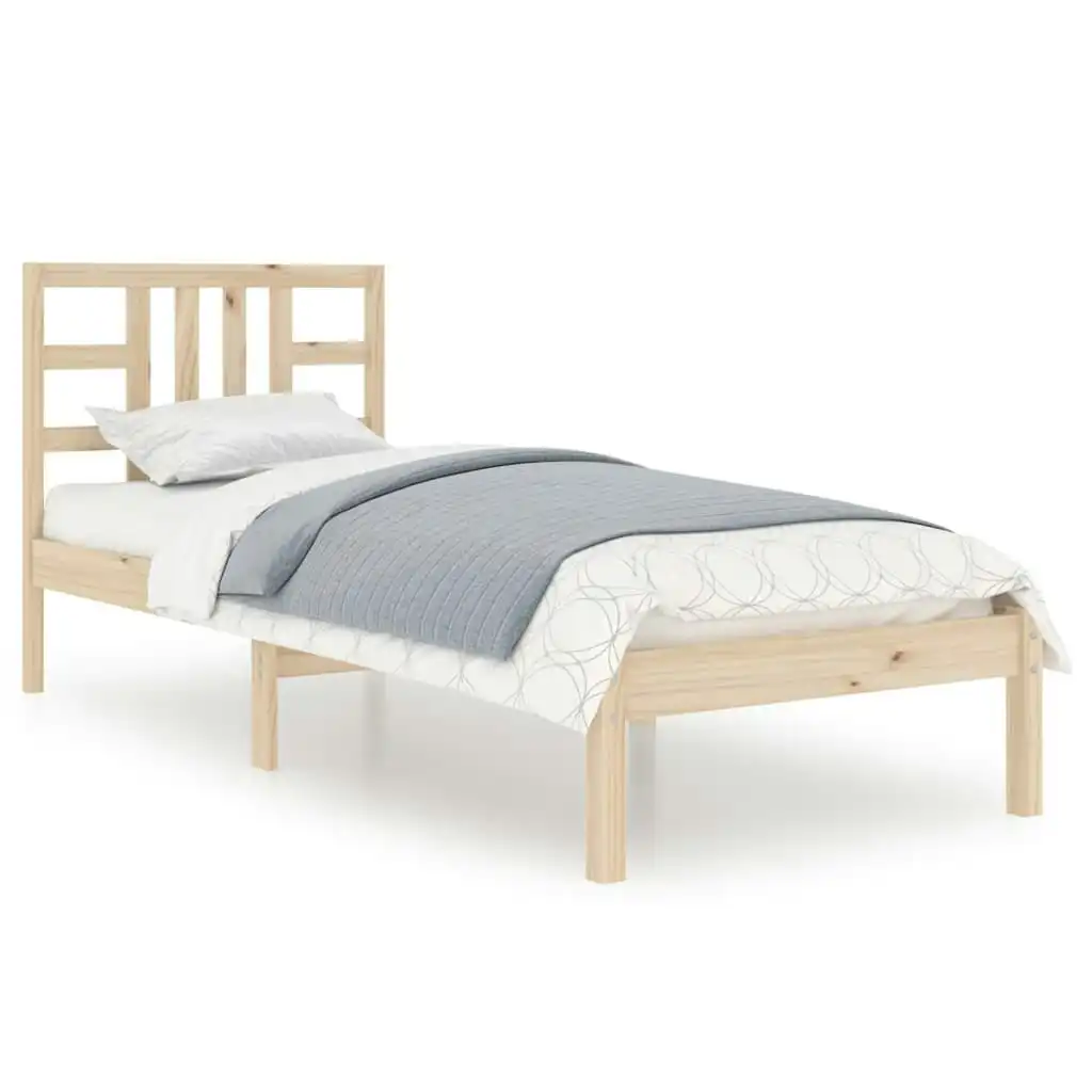 Bed Frame Solid Wood 92x187 cm Single Size 3105370