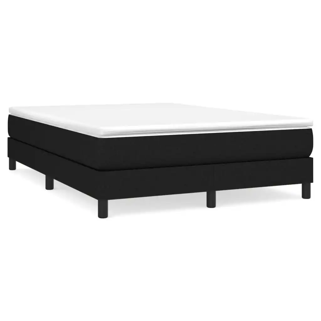 Bed Frame Black 137x187 cm Double Size Fabric 3120556