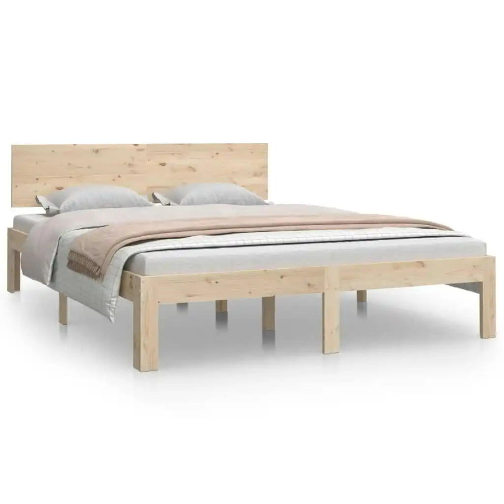 Bed Frame Solid Wood 137x187 cm Double Size 810470