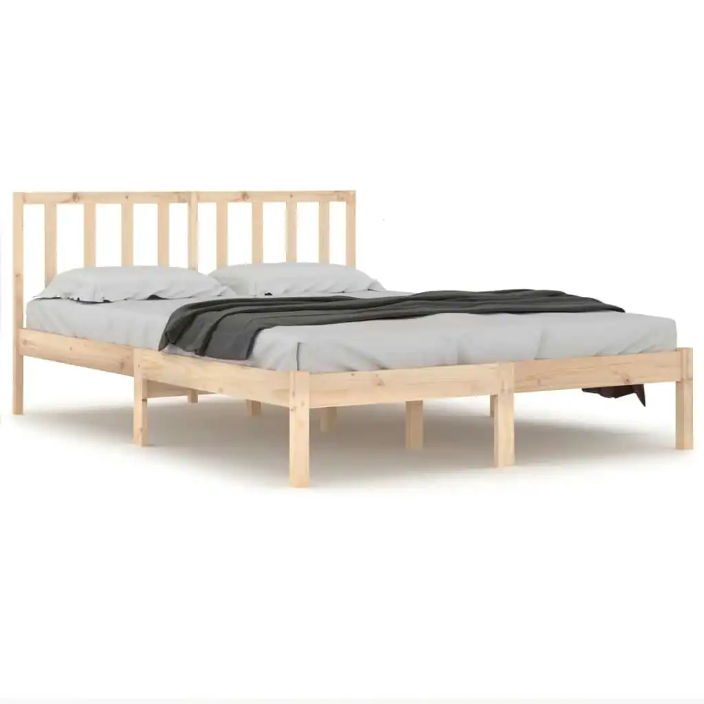 Bed Frame Solid Wood Pine 183x203 cm King Size 3105086