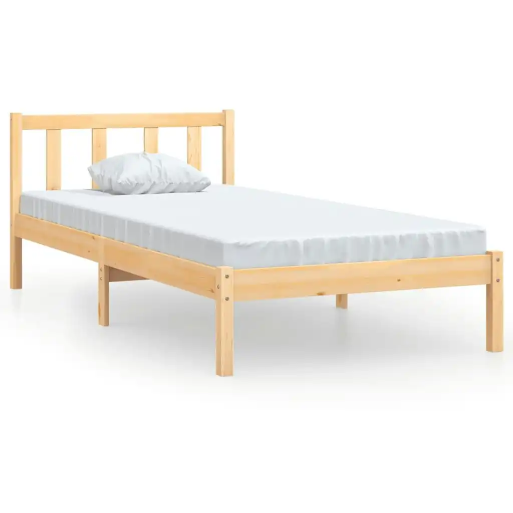 Bed Frame Solid Wood Pine 92x187 cm Single Size 810047