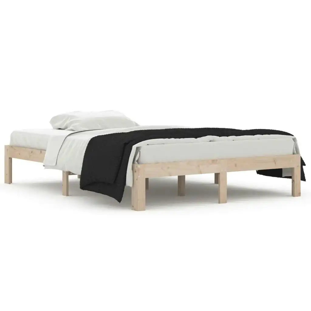 Bed Frame Solid Wood 135x190 cm 810340