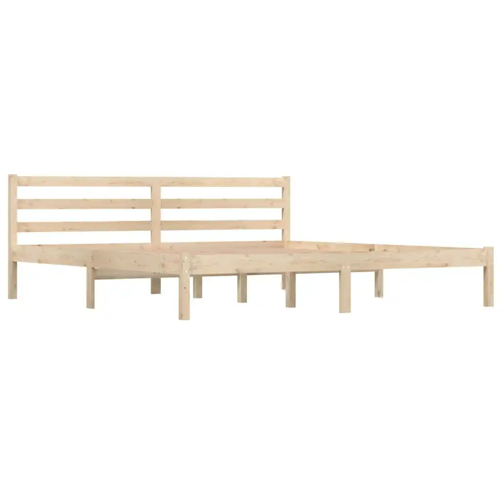 Bed Frame Solid Wood Pine 183x203 cm King Size 810445