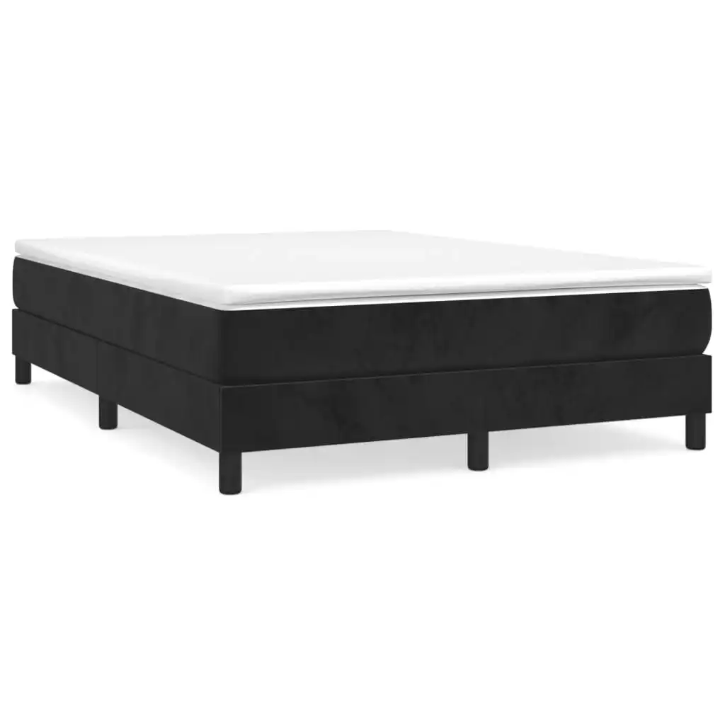 Bed Frame Black 153x203 cm Queen Size Velvet 3120807