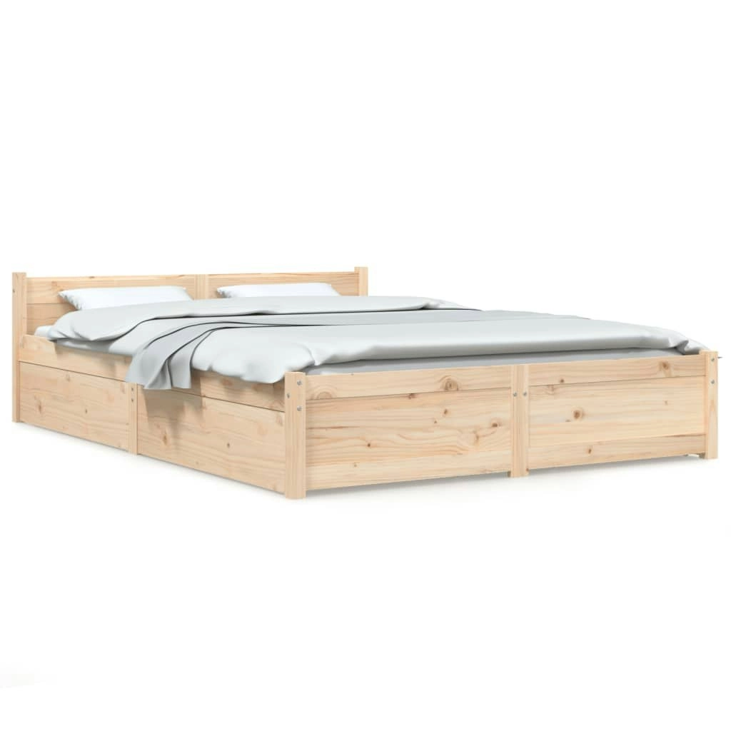 Bed Frame with Drawers 137x187 cm Double Size 3103544