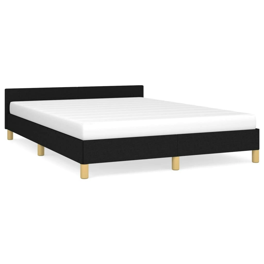 Bed Frame without Mattress Black Queen Fabric 347458