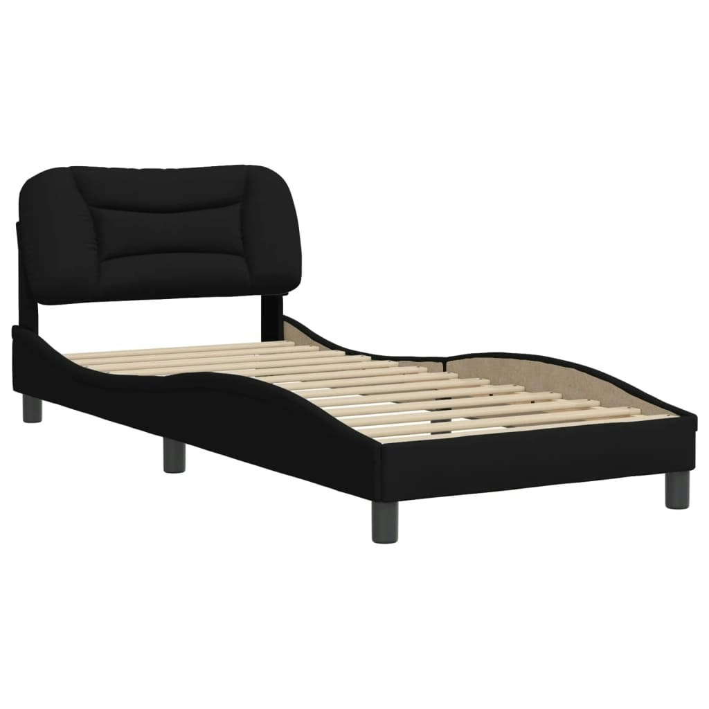 Bed Frame without Mattress Black 90x190 cm Fabric 3207739