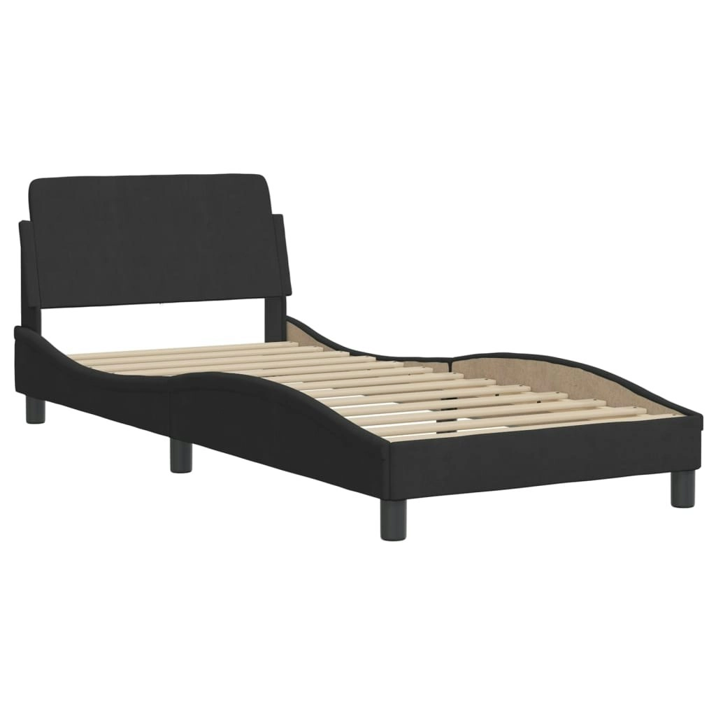 Bed Frame without Mattress Black 90x190 cm Velvet 3207659