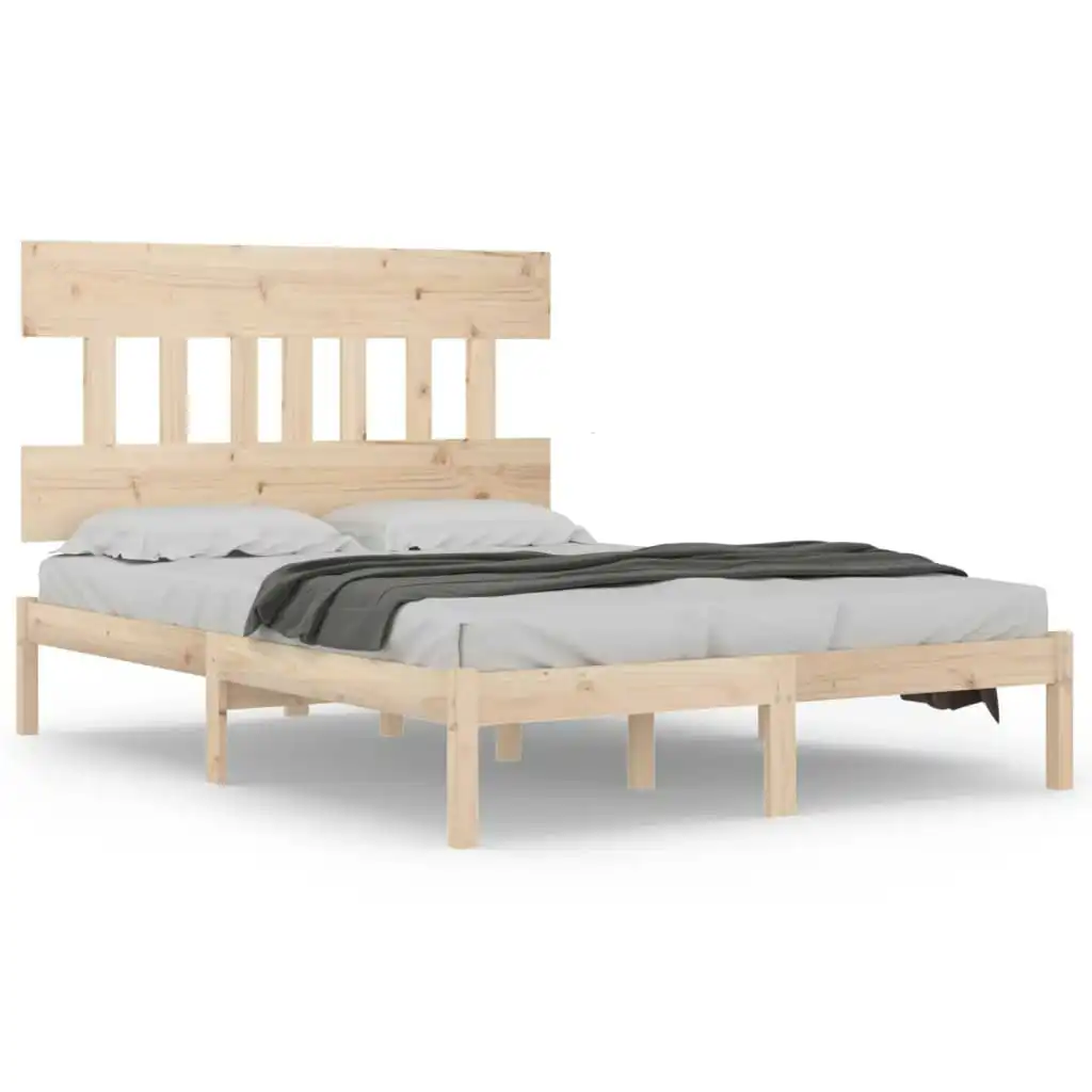 Bed Frame Solid Wood 137x187 cm Double Size 3104713