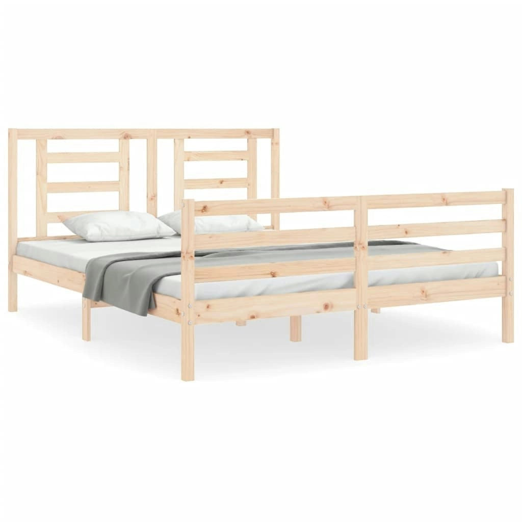 Bed Frame without Mattress 150x200 cm Solid Wood 3194706