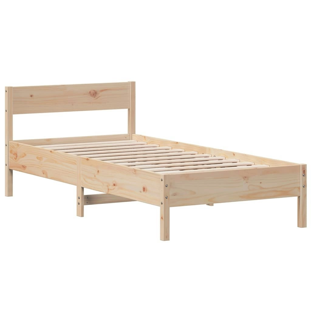 Bed Frame without Mattress 90x190 cm Solid Wood Pine 842778