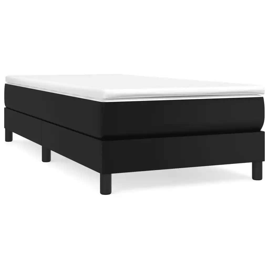 Box Spring Bed Frame Black 100x200 cm Faux Leather 3189191