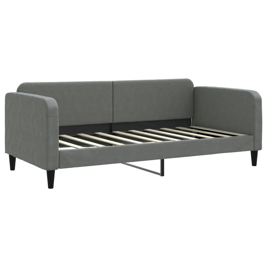 Day Bed without Mattress Dark Grey 90x190 cm Fabric 354044