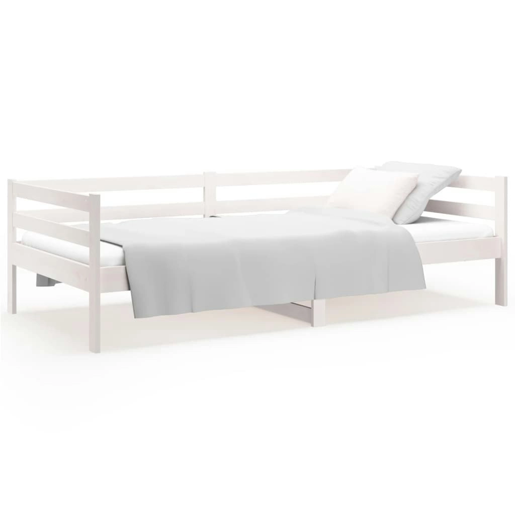 Day Bed White 92x187 cm Single Size Solid Wood Pine 814635