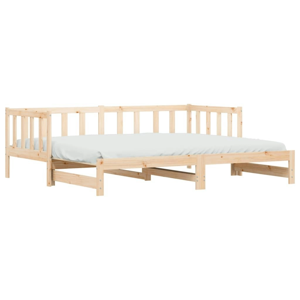 Day Bed with Trundle without Mattress 90x190 cm Solid Wood 836162