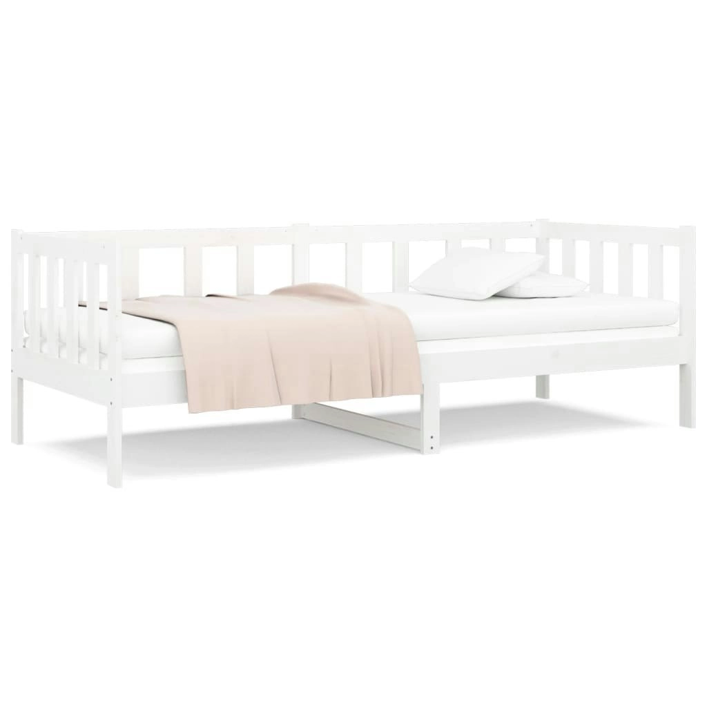 Day Bed White 92x187 cm Single Size Solid Wood Pine 814645