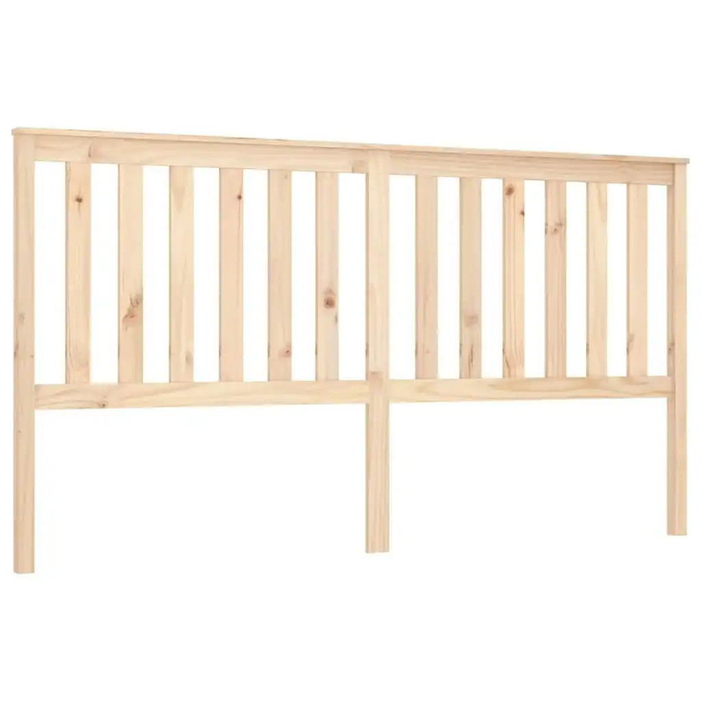 Bed Headboard 186x6x101 cm Solid Wood Pine 818535