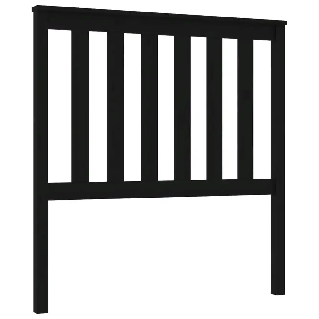 Bed Headboard Black 96x6x101 cm Solid Wood Pine 818504