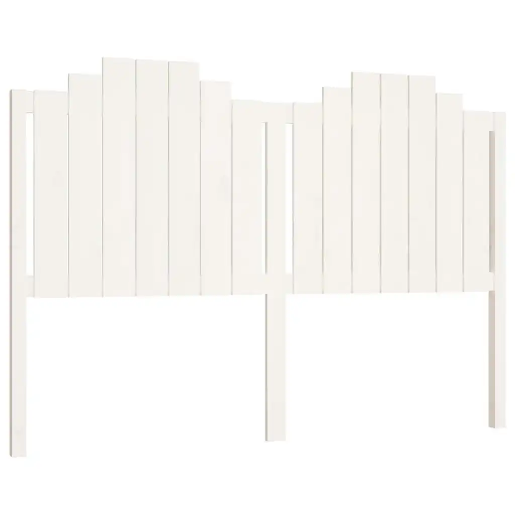 Bed Headboard White 156x4x110 cm Solid Wood Pine 818476