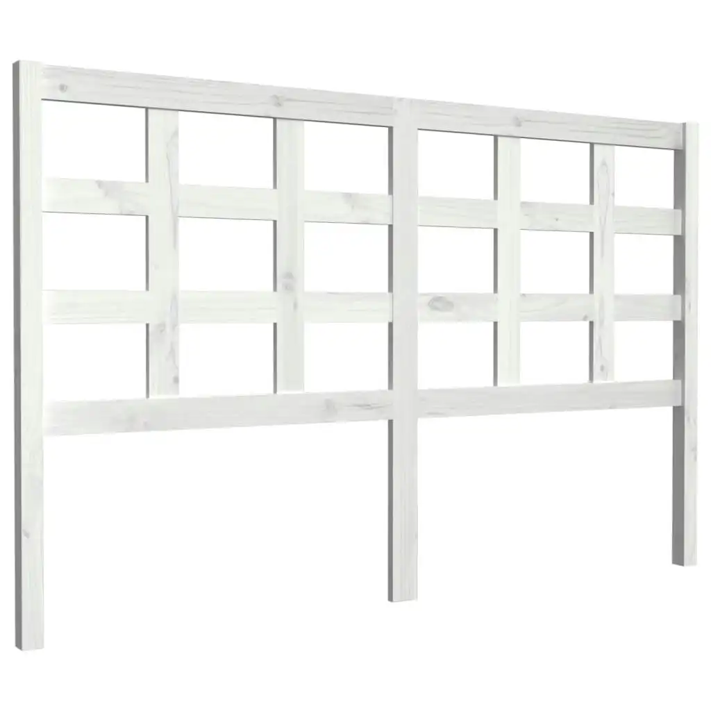 Bed Headboard White 156x4x100 cm Solid Wood Pine 817896