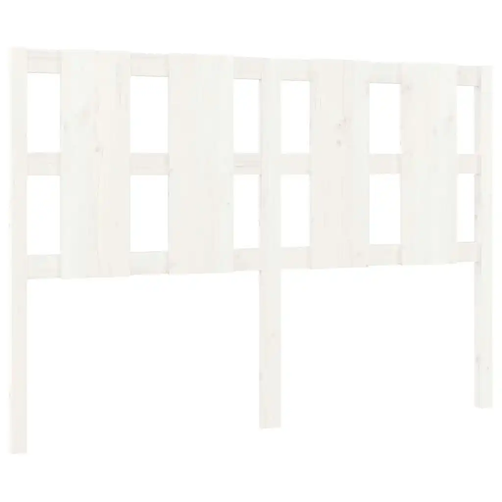 Bed Headboard White 140.5x4x100 cm Solid Wood Pine 817986