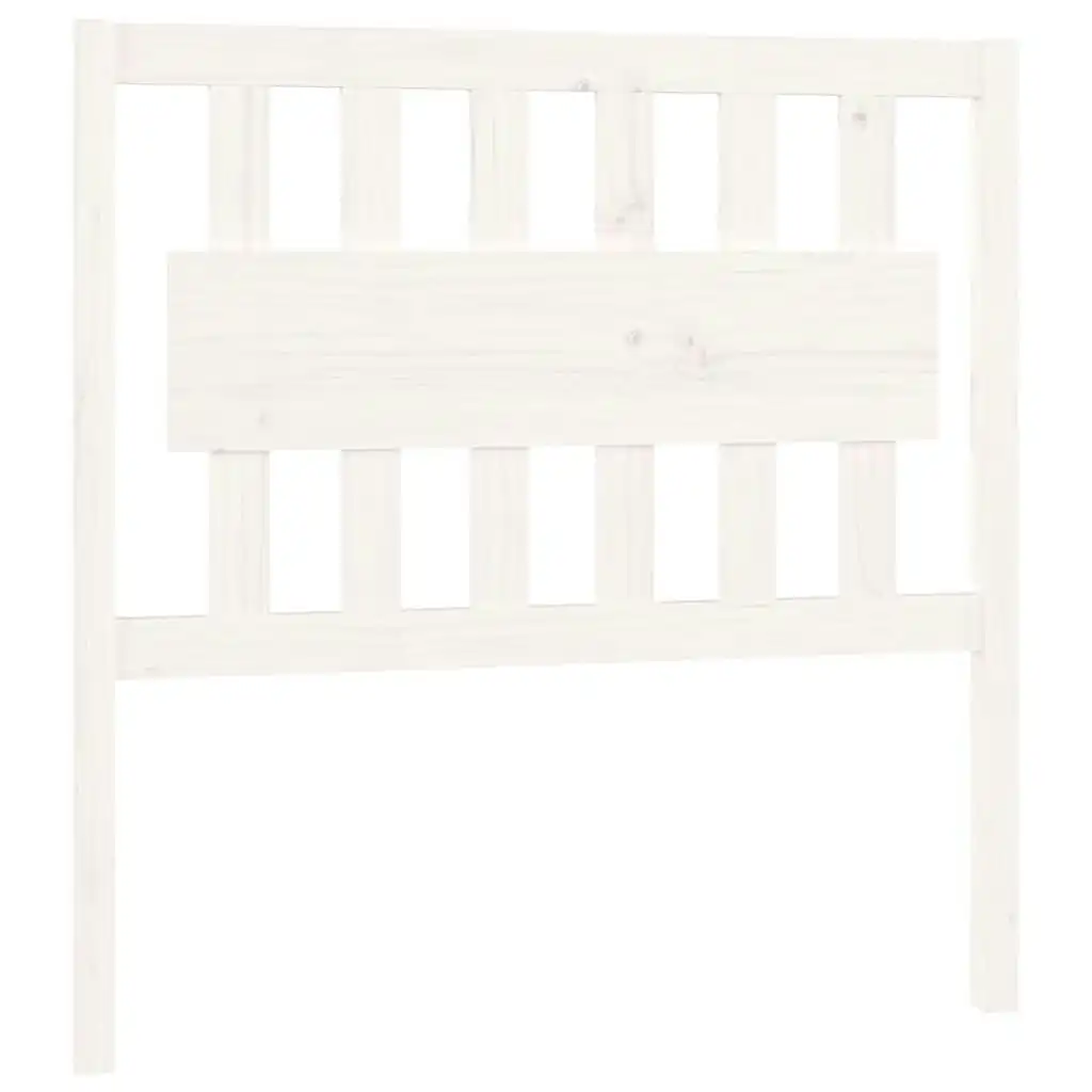 Bed Headboard White 95.5x4x100 cm Solid Wood Pine 818551