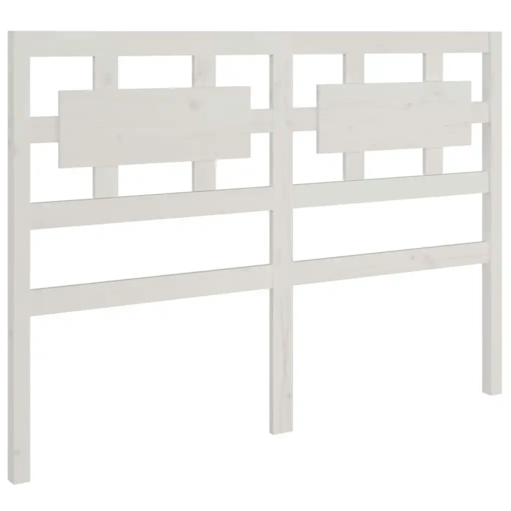 Bed Headboard White 140.5x4x100 cm Solid Wood Pine 818036