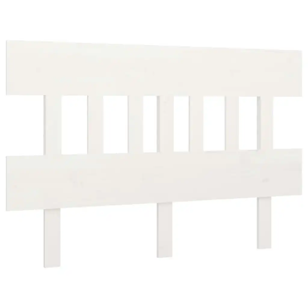 Bed Headboard White 138.5x3x81 cm Solid Wood Pine 819116