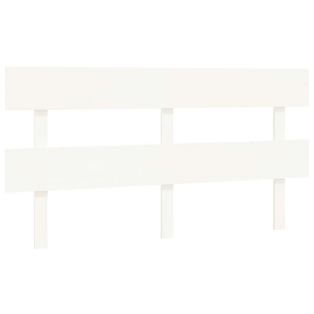 Bed Headboard White 154 cm Solid Wood Pine 819076