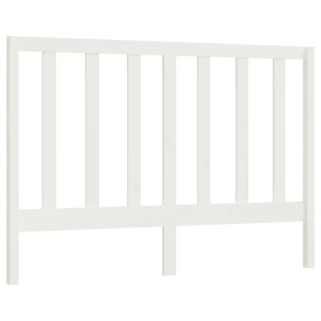 Bed Headboard White 141x4x100 cm Solid Wood Pine 817686