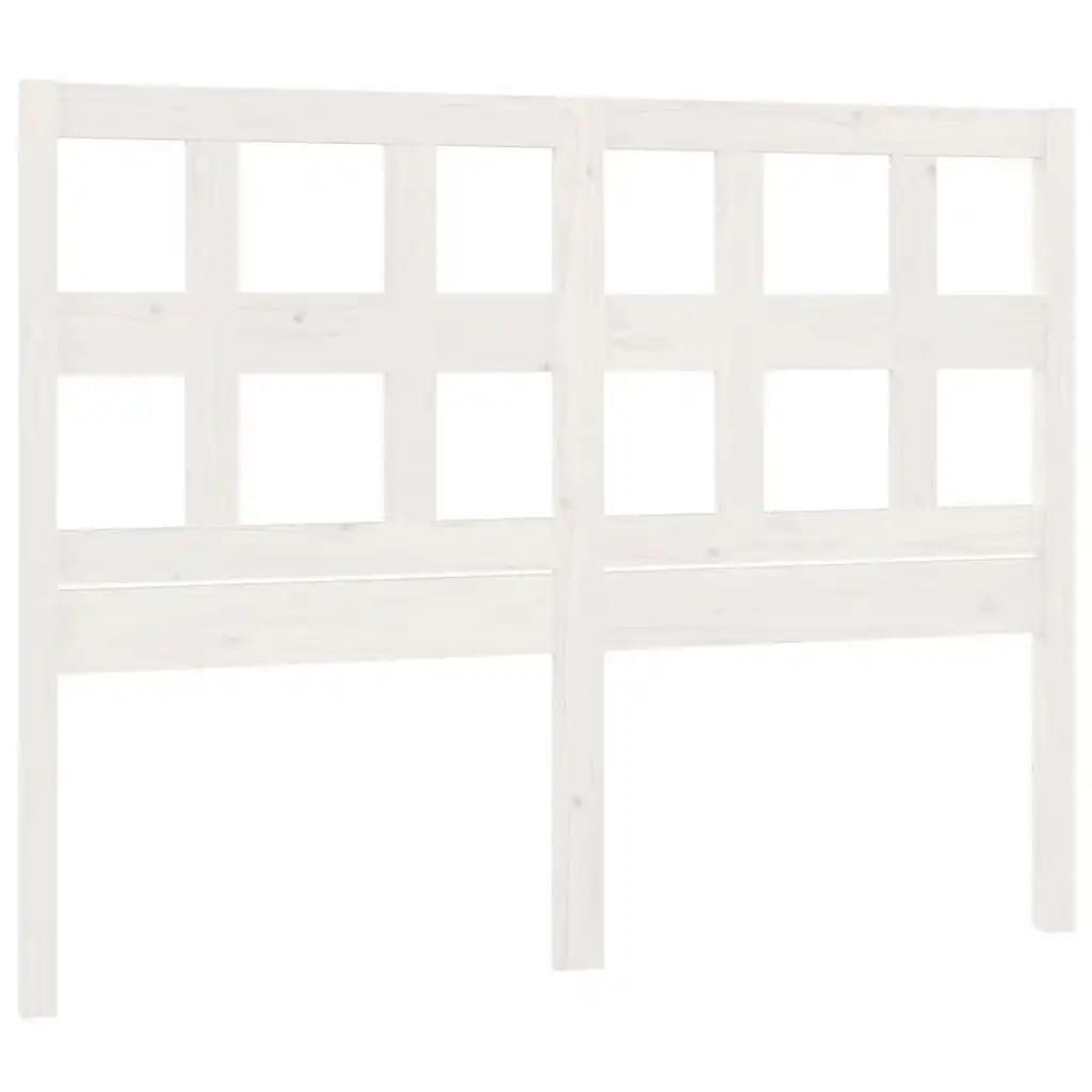 Bed Headboard White 185.5x4x100 cm Solid Wood Pine 818936