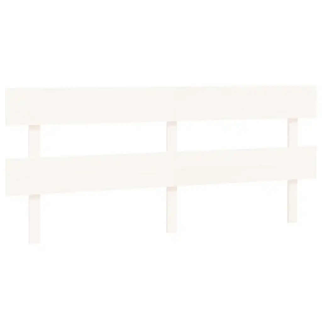 Bed Headboard White 184x3x81 cm Solid Wood Pine 819086