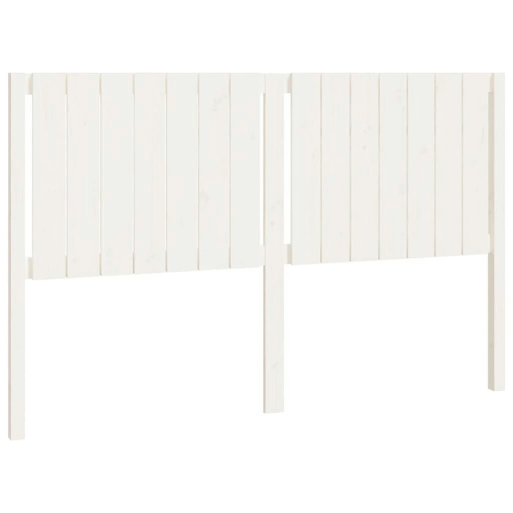 Bed Headboard White 155.5 cm Solid Wood Pine 818876