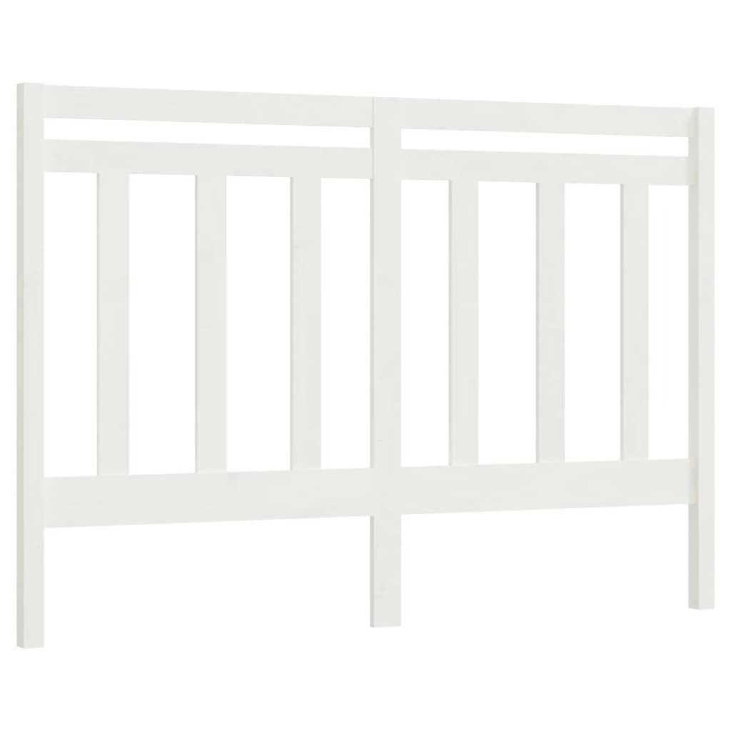 Bed Headboard White 141 cm Solid Wood Pine 817786