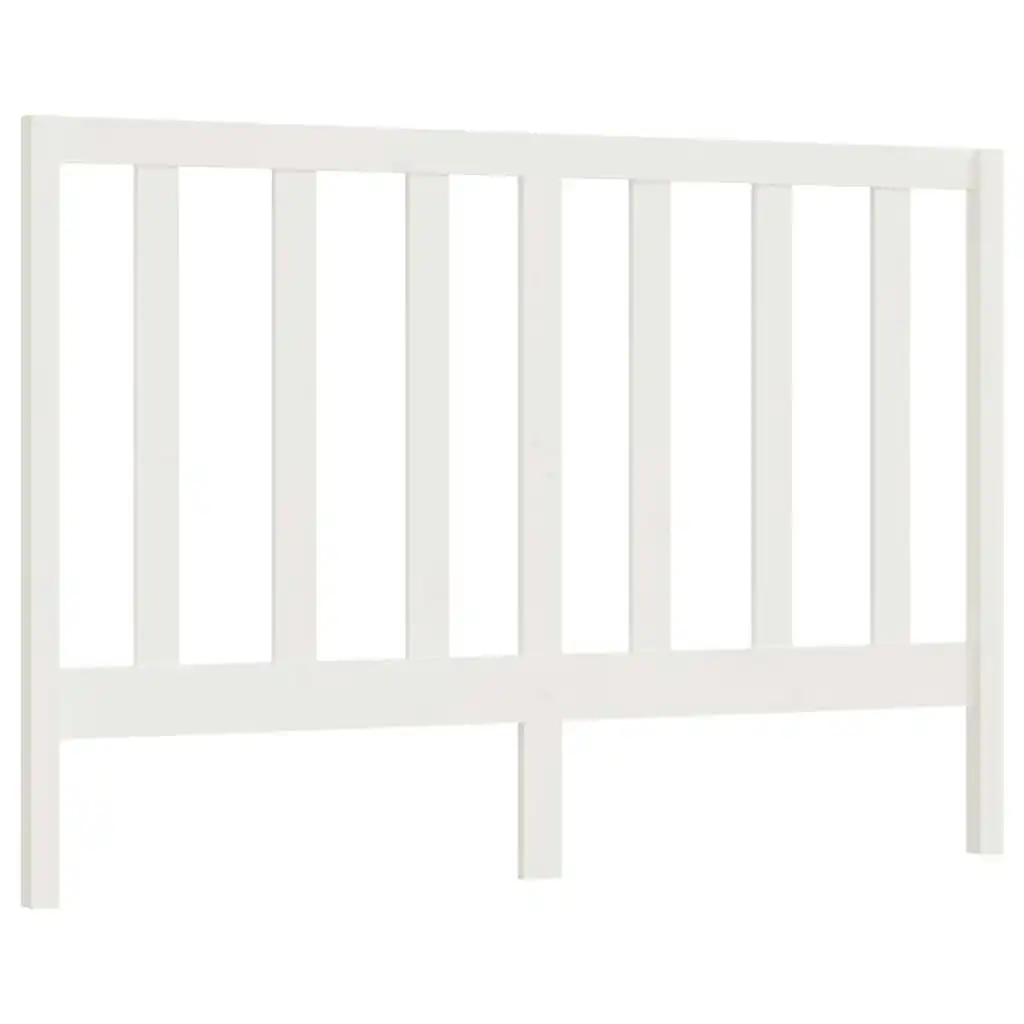 Bed Headboard White 156x4x100 cm Solid Wood Pine 817696