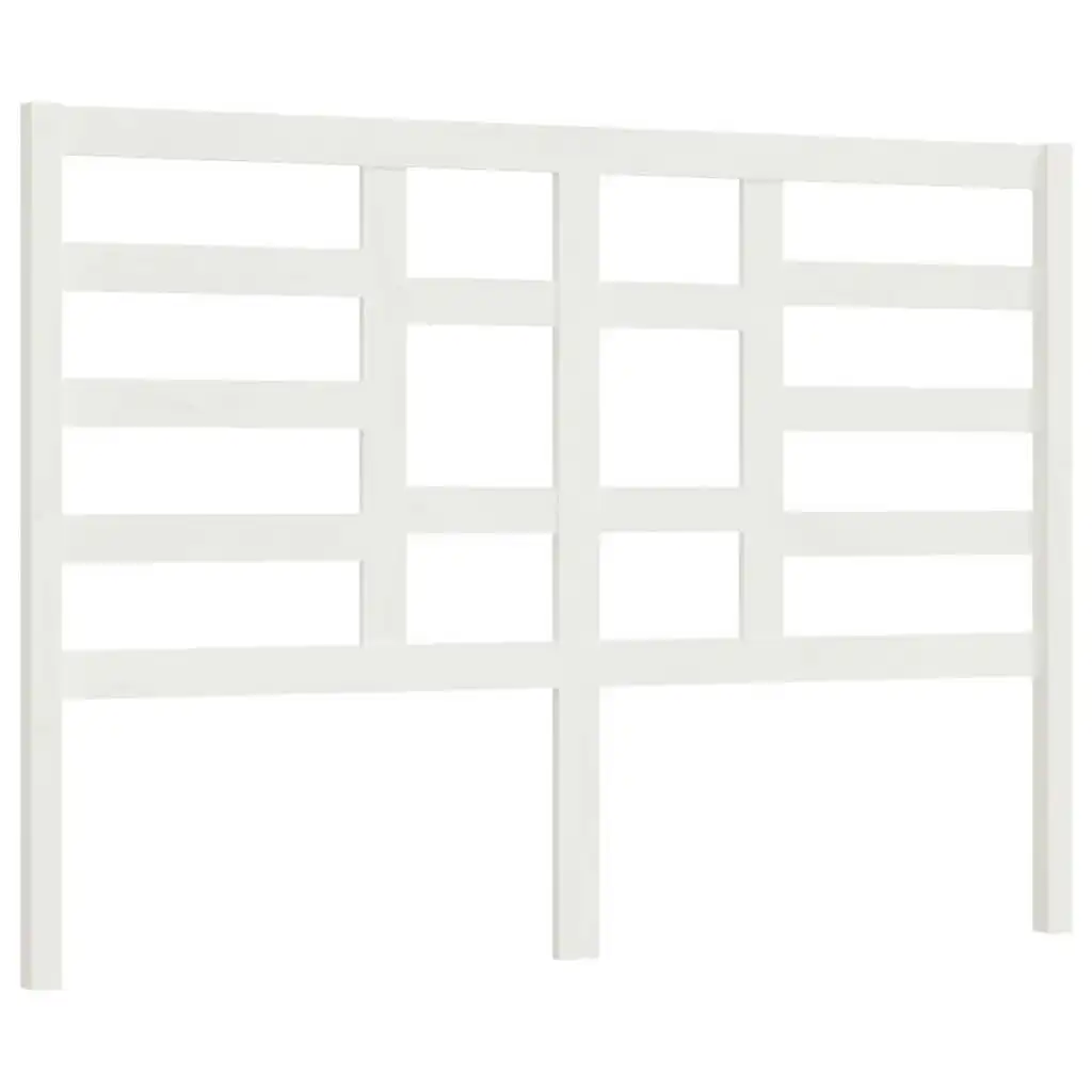 Bed Headboard White 141x4x104 cm Solid Wood Pine 818136