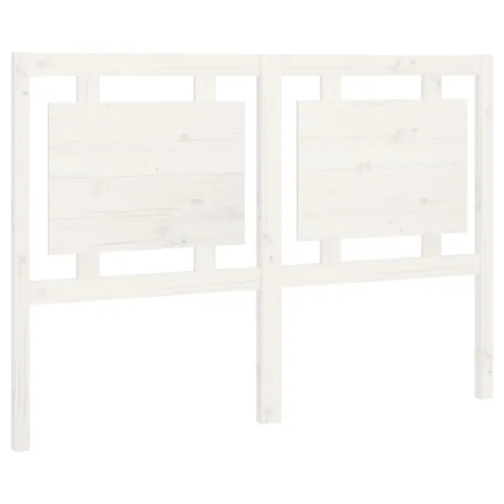 Bed Headboard White 140.5x4x100 cm Solid Wood Pine 817936